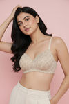 Zivame Padded Non Wired 3/4th Coverage Tshirt Bra - Skin Flowly Floral — thumbnail 1